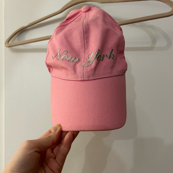 NY Ellis Island Glitter Pink Cap - Picture 2 of 4